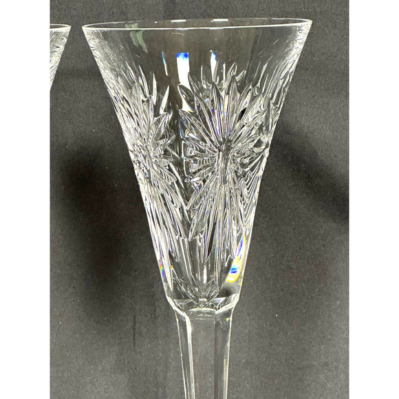 Waterford Millennium Health Vintage Champagne Toasting Flutes 9.25" SET of 2 - Picture 3 of 9
